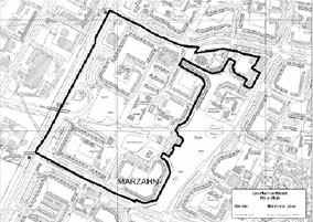 Karte mit den Grenzen des Projektgebietes